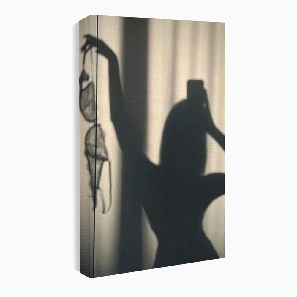 Tablou canvas cu tablou canvas cu silueta si umbra, fara rama, pe sasiu de lemn